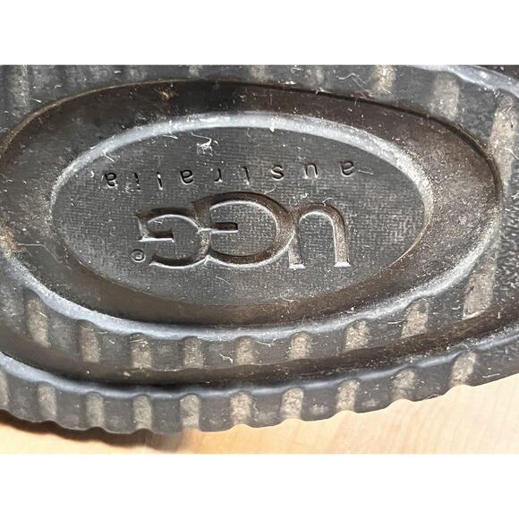 UGG Seline black suede wedge 3" heel winter boots Womens 9 US #5595 back zipper - Picture 11 of 11